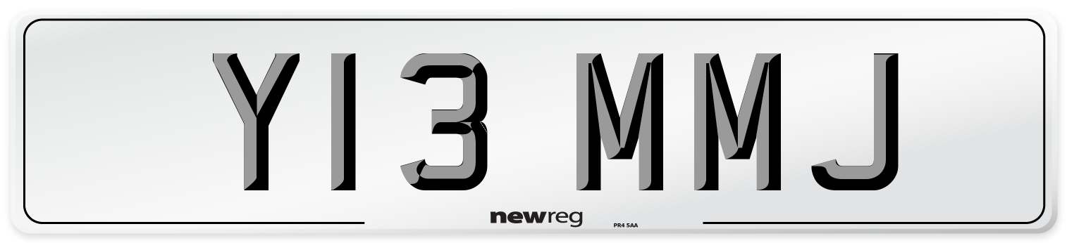 Y13 MMJ Number Plate from New Reg